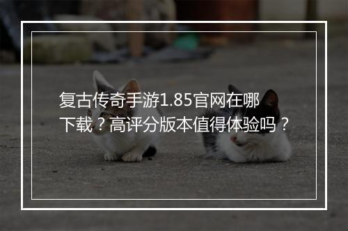 复古传奇手游1.85官网在哪下载？高评分版本值得体验吗？