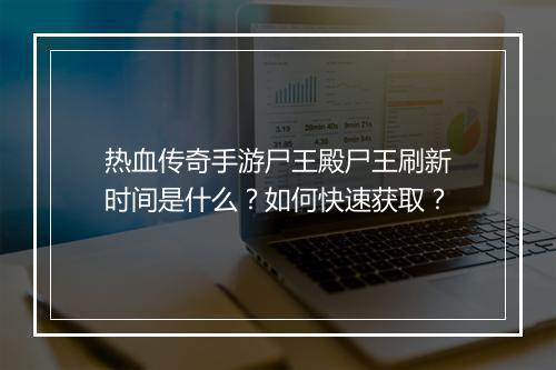 热血传奇手游尸王殿尸王刷新时间是什么？如何快速获取？