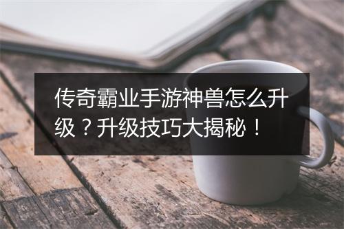 传奇霸业手游神兽怎么升级？升级技巧大揭秘！