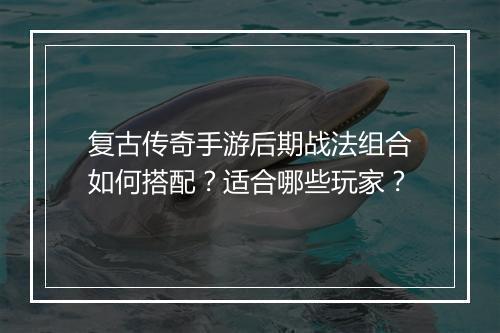 复古传奇手游后期战法组合如何搭配？适合哪些玩家？
