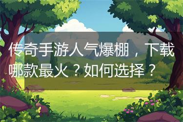 传奇手游人气爆棚，下载哪款最火？如何选择？