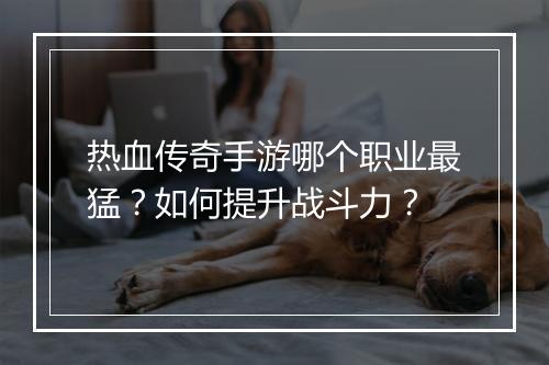 热血传奇手游哪个职业最猛？如何提升战斗力？