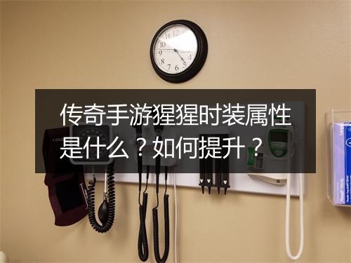 传奇手游猩猩时装属性是什么？如何提升？