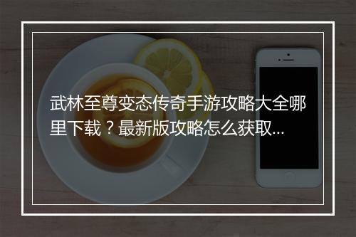 武林至尊变态传奇手游攻略大全哪里下载？最新版攻略怎么获取？