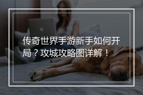 传奇世界手游新手如何开局？攻城攻略图详解！