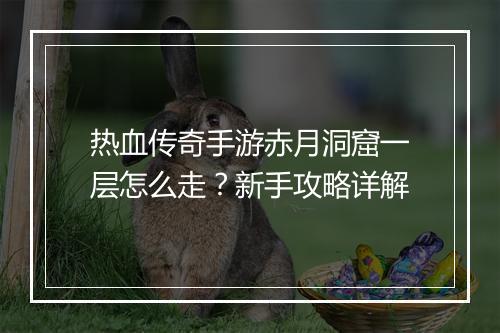热血传奇手游赤月洞窟一层怎么走？新手攻略详解