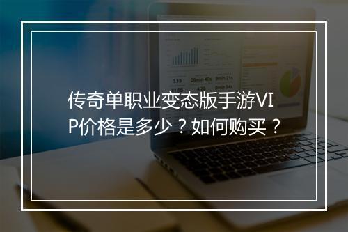 传奇单职业变态版手游VIP价格是多少？如何购买？