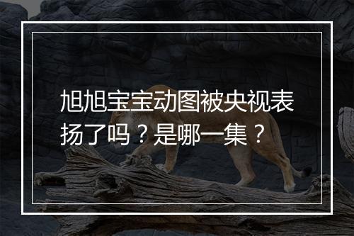 旭旭宝宝动图被央视表扬了吗？是哪一集？