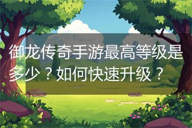 御龙传奇手游最高等级是多少？如何快速升级？