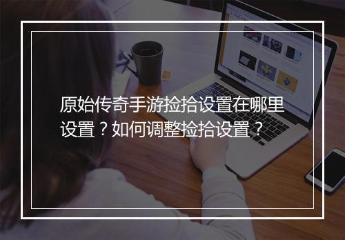 原始传奇手游捡拾设置在哪里设置？如何调整捡拾设置？