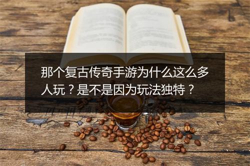 那个复古传奇手游为什么这么多人玩？是不是因为玩法独特？