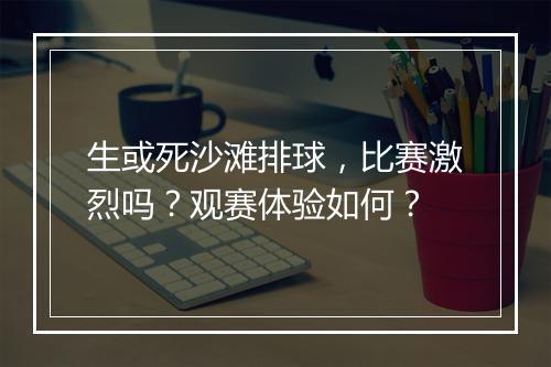 生或死沙滩排球，比赛激烈吗？观赛体验如何？