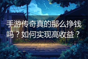 手游传奇真的那么挣钱吗？如何实现高收益？