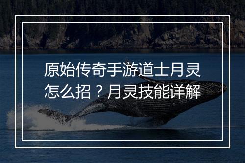 原始传奇手游道士月灵怎么招？月灵技能详解