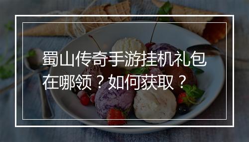 蜀山传奇手游挂机礼包在哪领？如何获取？