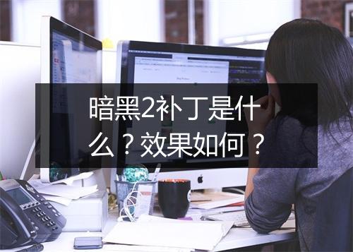 暗黑2补丁是什么？效果如何？
