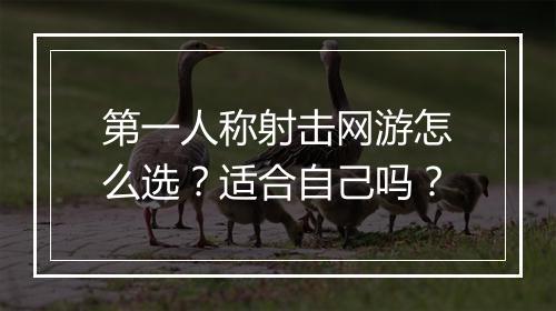第一人称射击网游怎么选?适合自己吗?