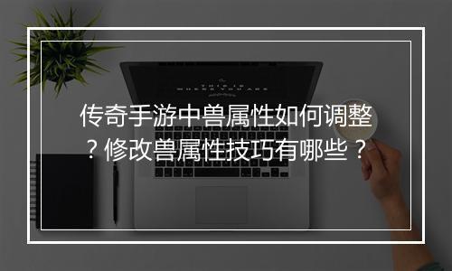 传奇手游中兽属性如何调整？修改兽属性技巧有哪些？