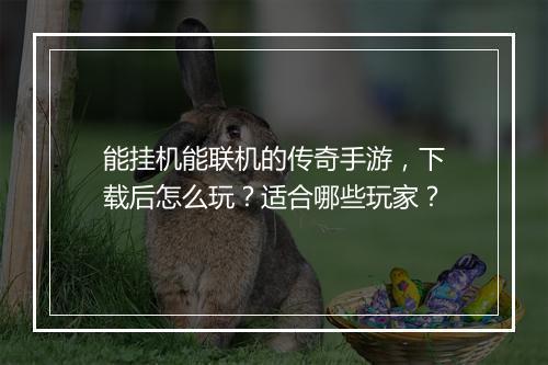 能挂机能联机的传奇手游，下载后怎么玩？适合哪些玩家？