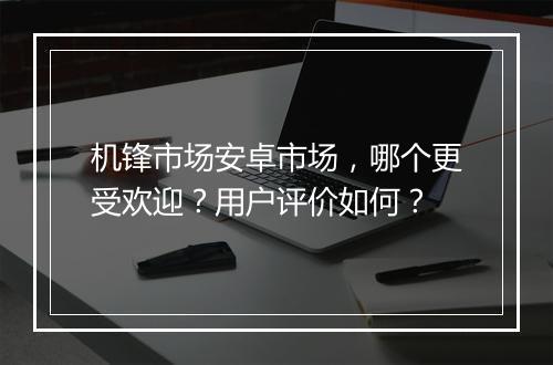 机锋市场安卓市场，哪个更受欢迎？用户评价如何？