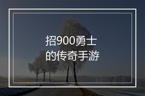 招900勇士的传奇手游