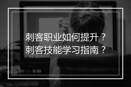 刺客职业如何提升？刺客技能学习指南？