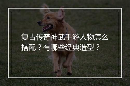 复古传奇神武手游人物怎么搭配？有哪些经典造型？