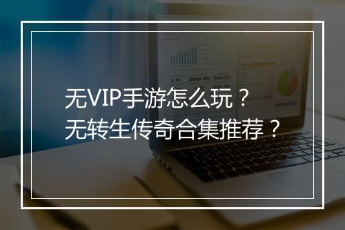 无VIP手游怎么玩？无转生传奇合集推荐？