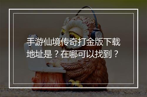 手游仙境传奇打金版下载地址是？在哪可以找到？
