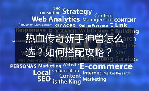 热血传奇新手神兽怎么选？如何搭配攻略？