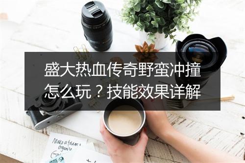 盛大热血传奇野蛮冲撞怎么玩？技能效果详解