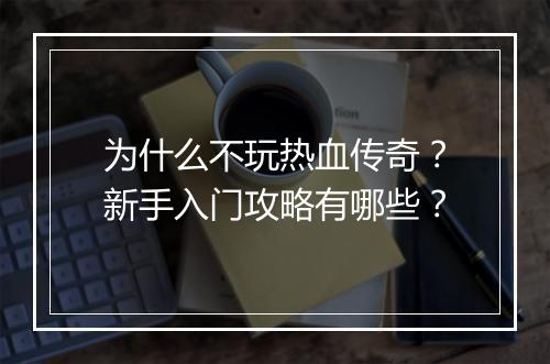 为什么不玩热血传奇？新手入门攻略有哪些？