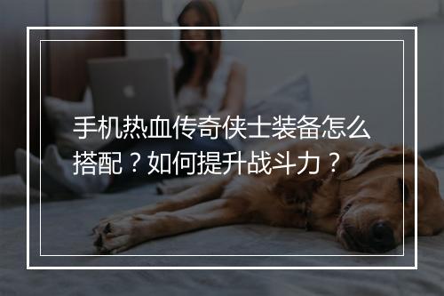 手机热血传奇侠士装备怎么搭配？如何提升战斗力？