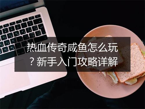 热血传奇咸鱼怎么玩？新手入门攻略详解