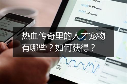 热血传奇里的人才宠物有哪些？如何获得？