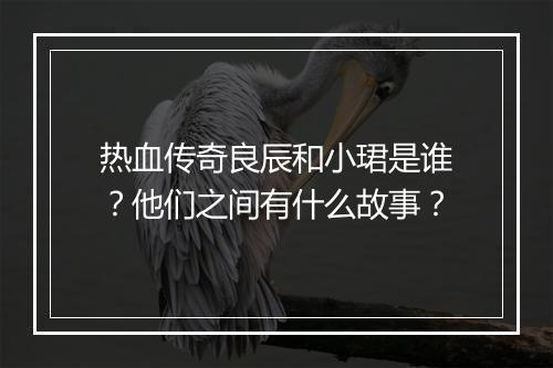 热血传奇良辰和小珺是谁？他们之间有什么故事？