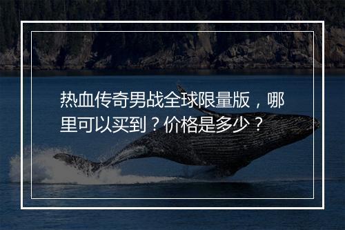 热血传奇男战全球限量版，哪里可以买到？价格是多少？