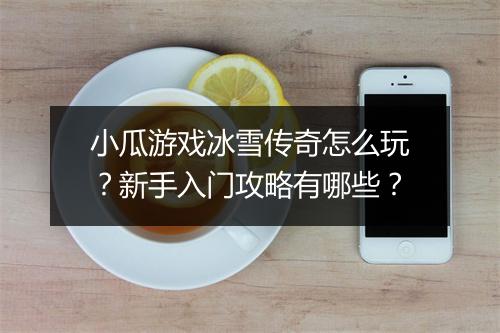 小瓜游戏冰雪传奇怎么玩？新手入门攻略有哪些？