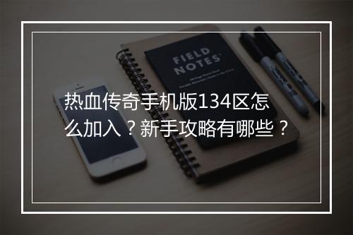 热血传奇手机版134区怎么加入？新手攻略有哪些？