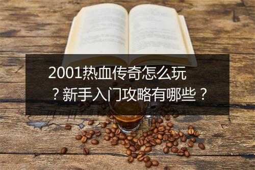 2001热血传奇怎么玩？新手入门攻略有哪些？