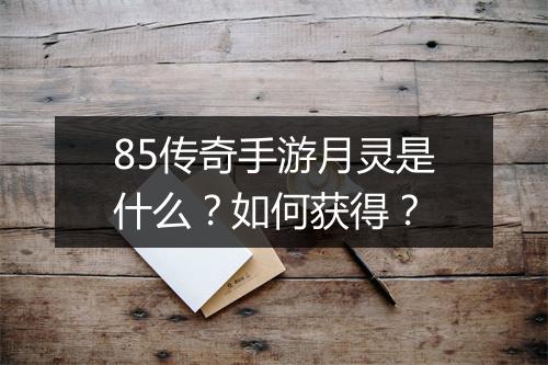 85传奇手游月灵是什么？如何获得？