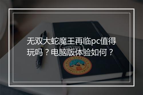 无双大蛇魔王再临pc值得玩吗？电脑版体验如何？