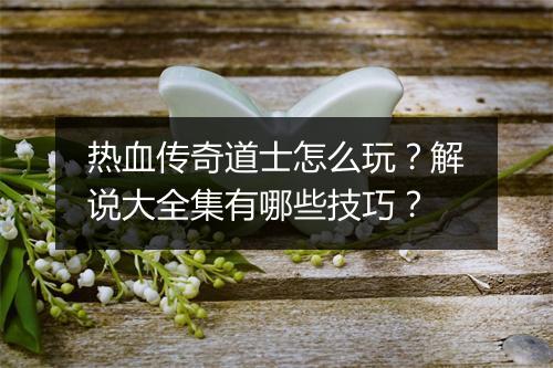 热血传奇道士怎么玩？解说大全集有哪些技巧？