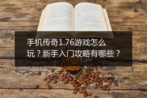手机传奇1.76游戏怎么玩？新手入门攻略有哪些？
