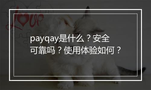 payqay是什么？安全可靠吗？使用体验如何？
