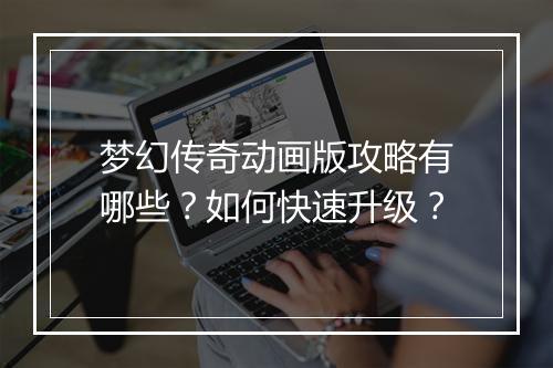 梦幻传奇动画版攻略有哪些？如何快速升级？