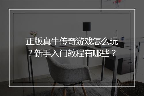 正版真牛传奇游戏怎么玩？新手入门教程有哪些？