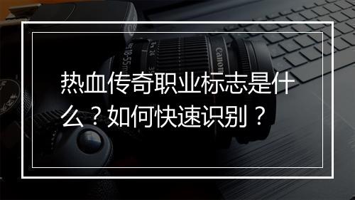 热血传奇职业标志是什么？如何快速识别？