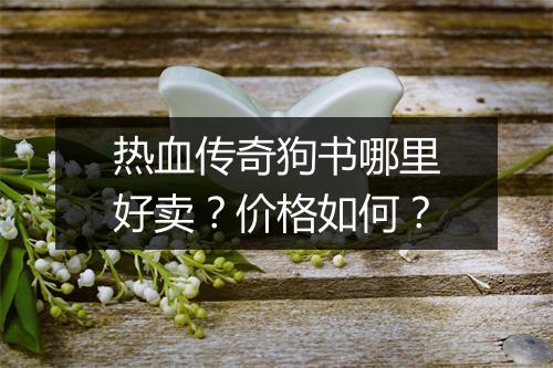 热血传奇狗书哪里好卖？价格如何？