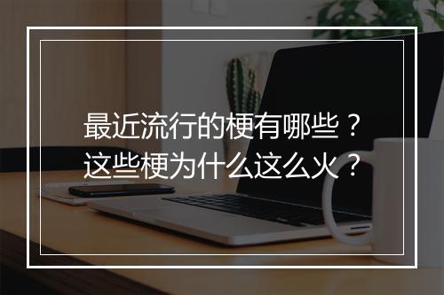 最近流行的梗有哪些？这些梗为什么这么火？
